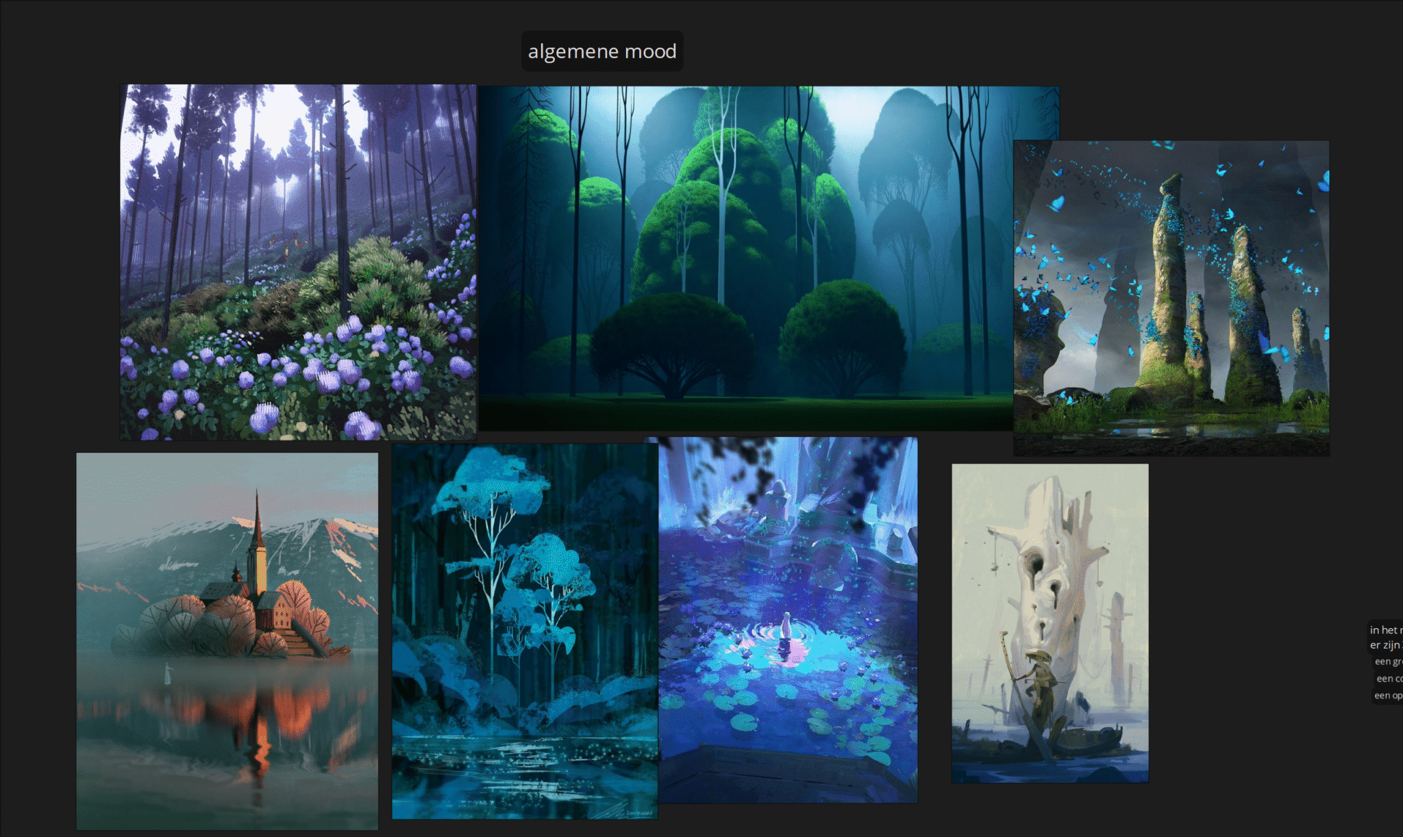 Vibe of the environment moodboard