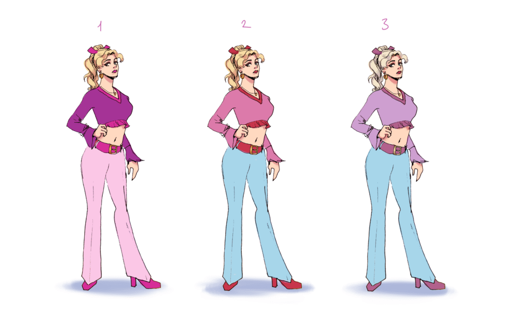 Blonde color variations