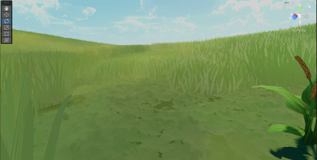 Grass shader applied on clovers!