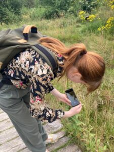Me taking pictures of a cool plant