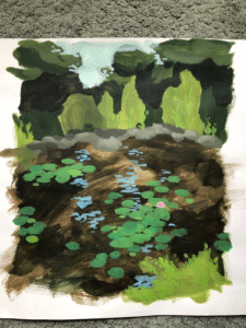 Stylized acrylic painting