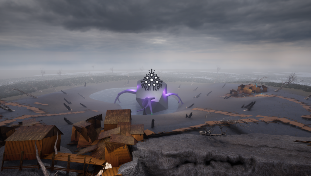 Omnicreature on it's meteorite